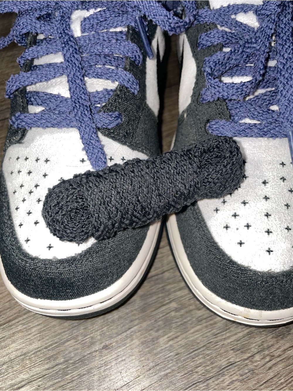 Nike Dunk Low Retro SE Black & Navy Denim BRAND NEW NEVER WORN - Picture 6 of 7